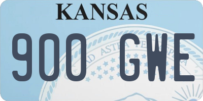 KS license plate 900GWE