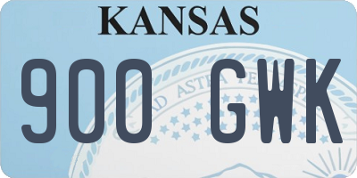 KS license plate 900GWK