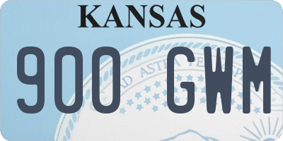 KS license plate 900GWM