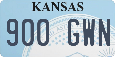 KS license plate 900GWN