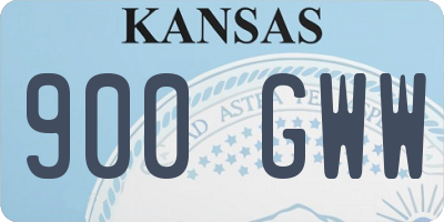 KS license plate 900GWW