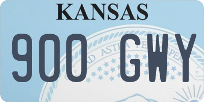 KS license plate 900GWY