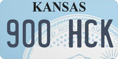 KS license plate 900HCK