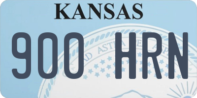 KS license plate 900HRN