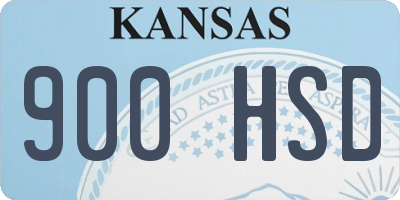 KS license plate 900HSD