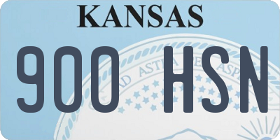 KS license plate 900HSN