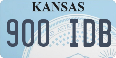 KS license plate 900IDB