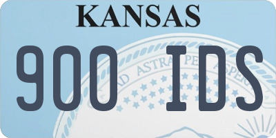 KS license plate 900IDS