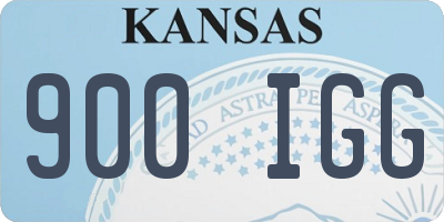 KS license plate 900IGG