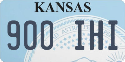 KS license plate 900IHI