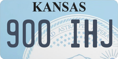 KS license plate 900IHJ