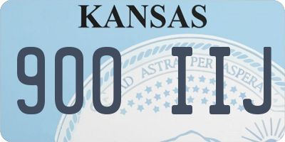 KS license plate 900IIJ