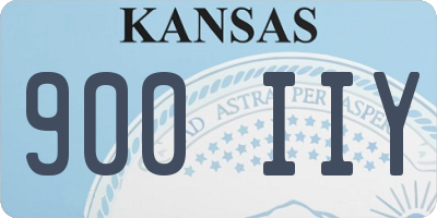 KS license plate 900IIY
