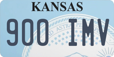 KS license plate 900IMV