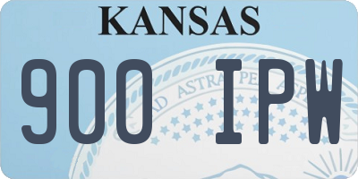 KS license plate 900IPW
