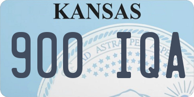 KS license plate 900IQA