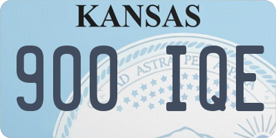 KS license plate 900IQE
