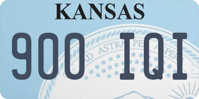 KS license plate 900IQI