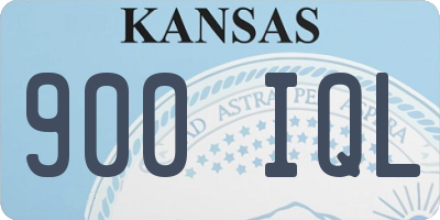 KS license plate 900IQL