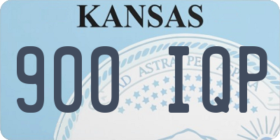 KS license plate 900IQP