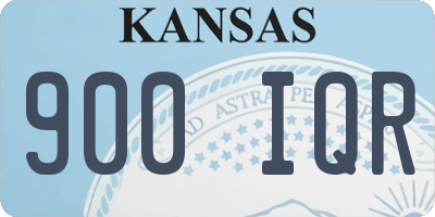 KS license plate 900IQR
