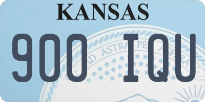 KS license plate 900IQU