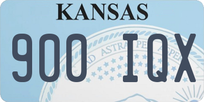 KS license plate 900IQX
