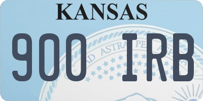 KS license plate 900IRB