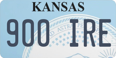 KS license plate 900IRE