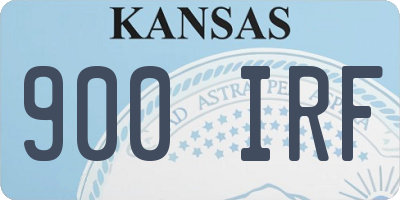 KS license plate 900IRF