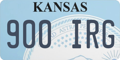 KS license plate 900IRG