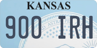 KS license plate 900IRH