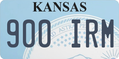 KS license plate 900IRM