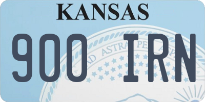 KS license plate 900IRN