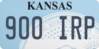KS license plate 900IRP