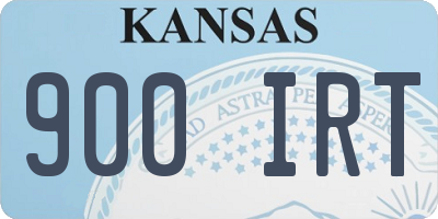 KS license plate 900IRT
