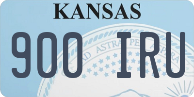 KS license plate 900IRU