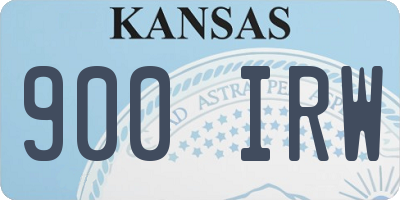 KS license plate 900IRW