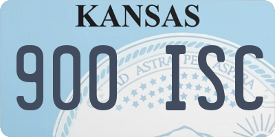 KS license plate 900ISC