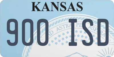 KS license plate 900ISD