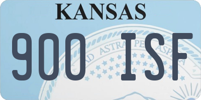 KS license plate 900ISF