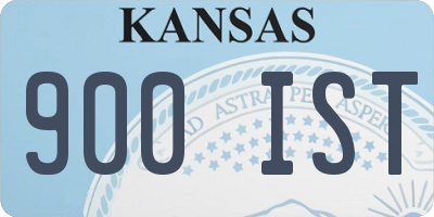 KS license plate 900IST