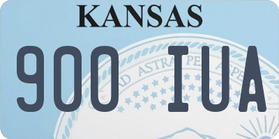 KS license plate 900IUA