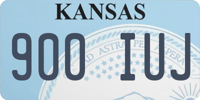 KS license plate 900IUJ