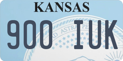 KS license plate 900IUK