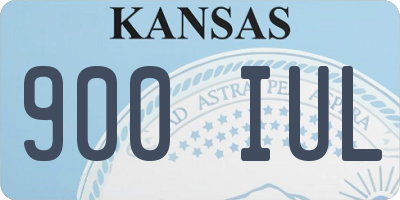 KS license plate 900IUL