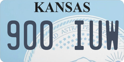 KS license plate 900IUW
