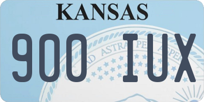 KS license plate 900IUX