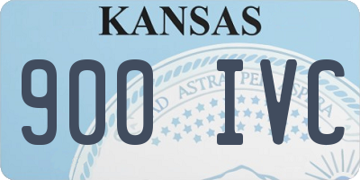 KS license plate 900IVC
