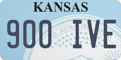 KS license plate 900IVE